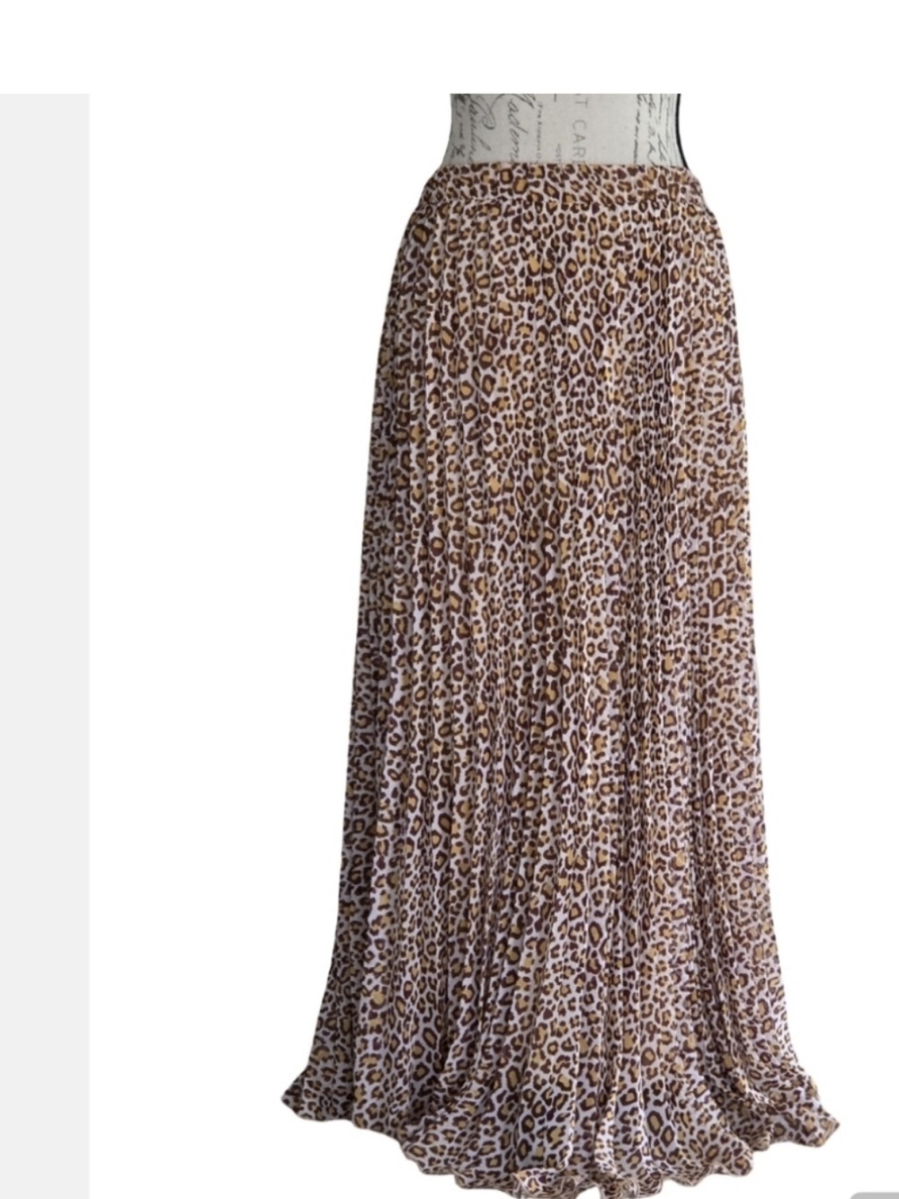 WD.NY leopard animal print Sheer Maxi Skirt.